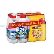 Lactel lait entier bouteille  8x1l format familial