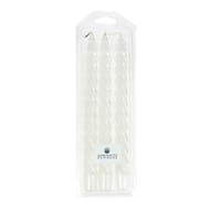 Devineau 3 bougies flambeaux blanc unis torsadés -boîte rhodo