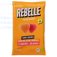 Rebelle coeurs peches ss sucres vegan 50g