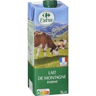 Carrefour extra lait de montagne écrémé 1l