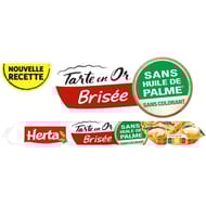 Herta tarte en or pâte brisée sans huile de palme 230g