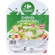 Carrefour classic' émincés de poulet rôti 2 barquettes - 150g