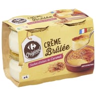 Carrefour original crème brulée éclats de caramel 4x100g