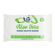 Carrefour soft papier toilette humide aloe vera x42