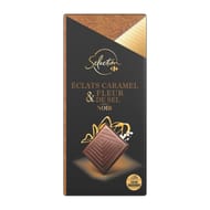 Carrefour sélection tablette de chocolat noir caramel fleur de sel - 100g