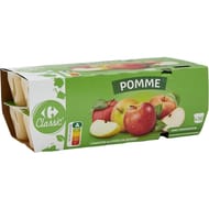 Carrefour classic' compote pomme allégée en sucres x16 - 1600g