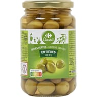 Carrefour classic' olives vertes entières 200g