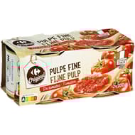Carrefour original pulpe fine de tomates 2x200g