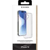 Bigben connected coque iphone 16 souple transparente