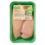 Carrefour bio filets de poulet fermier bio