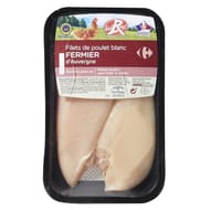 Carrefour 2 filets de poulet blanc fermier Label Rouge