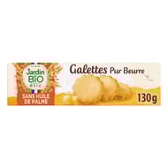 Jardin bio étic galettes pur beurre bio étui + sachet fraicheur 130g