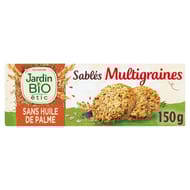Jardin bio étic sablés multigraines bio 3 sachets fraicheurs 150g