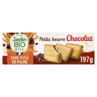 Jardin bio étic petits beurre fourrés chocolat bio 197g
