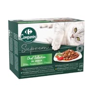 Carrefour companino pâtée pour chat viande/poisson/légume x12 - 1020g