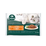 Carrefour companino pâtée pour chat viande/poisson x4 - 340g