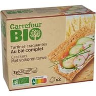 Carrefour bio tartines au blé complet bio 150g