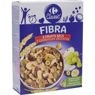 Carrefour classic' céréales fibra 5 fruits secs 500g