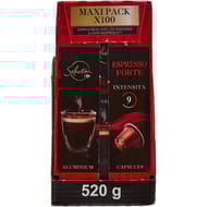 Carrefour selection café capsules espresso forte x100 - 520g