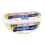 Elle & vire beurre tendre de normandie doux 82%mg barquette 250g
