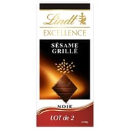 Lindt tablette excellence noir sesame 2x100g - 200g