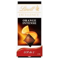 Lindt tablette excellence noir orange 2x100g- 200g