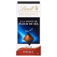Lindt tablette excellence noir fleur de sel 2x100g - 200g