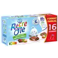 Recre o'le goûter laitier gourdes choco saveur noisettes 16x85g - 1360g