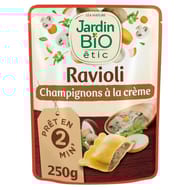 Jardin bio étic ravioli aux champignons et à la crème bio doypack 250G