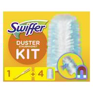 Swiffer attrape & retient kit de depoussierage (1 manche et 4 recharges)