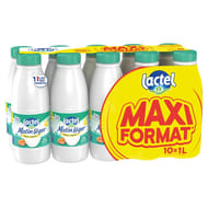Matin léger de lactel lait sans lactose écrémé uht bouteille 10x1l
