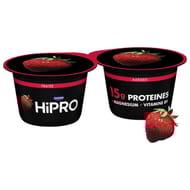 Hipro spécialité laitière proteinée à la fraise 2x160g