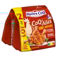 Maître Coq coq'ailes nature lot 2x250g