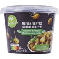 Carrefour sensation olives vertes aux herbes de Provence 125g