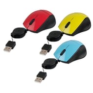 Apm Souris filaire câble rétractable couleurs acidulées 571110
