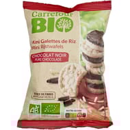 Carrefour bio mini galettes de riz choclat noir - 60g