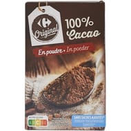 Carrefour original cacao en poudre 100% cacao - 250g