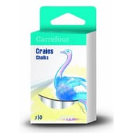 Carrefour lot de 10 craies blanche
