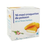 16 Maxi croquettes de poisson ail et fines herbes 16x62.5g