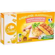 Carrefour classic 4 feuilletés jambon emmental 520g