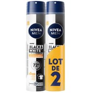 Nivea men anti-transpirant atomiseur black & white invisible 48h 2x200ml