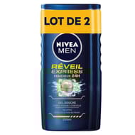 Nivéa bath care gel douche réveil express 2x250ml
