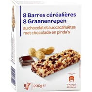 Barres céréalières chocolat cacahuète X8 - 200G