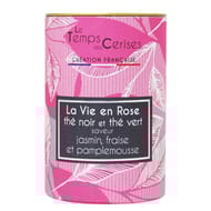 Le temps des cerises thé noir et vert la vie en rose pot 80g