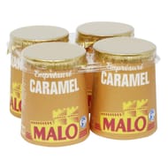 Malo lait pasteurisé emprésure sucré au caramel 4x125g