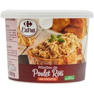 Carrefour Extra rillettes de poulet rôti 400g