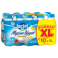 Lactel lait sans lactose demi-écrémé matin léger uht bouteille 10x1l