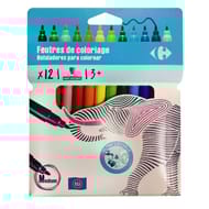 Carrefour feutre dessin pointe moyenne x12
