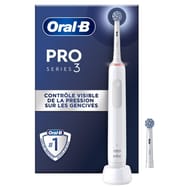 Oral-b brosse à dents pro3 électrique sensitive blanche + 1 brossette