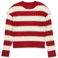 Pull manches longues femme ECRU/PIMENT MELANGE/GOLD 50\52